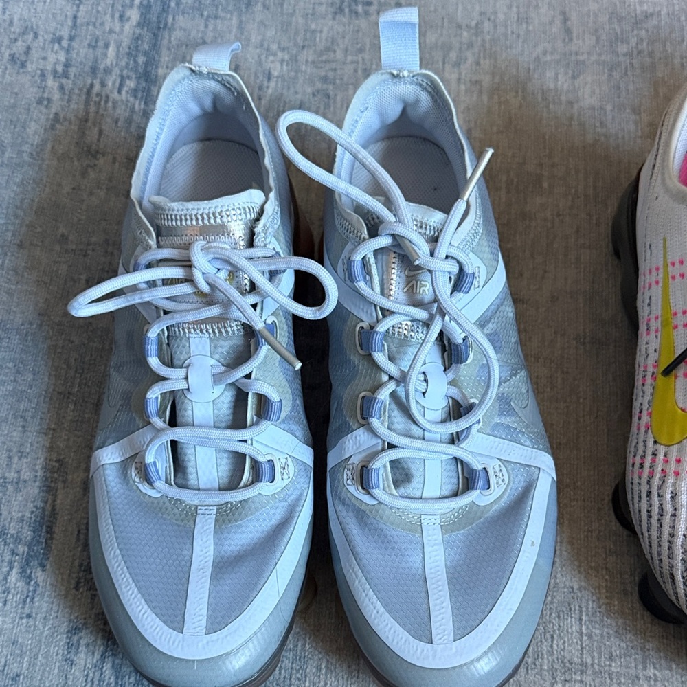 Nike White and Grayish blue Women's Athletic Shoes